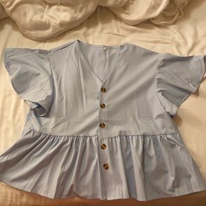 Shein light blue flowy shirt. Size 1XL.